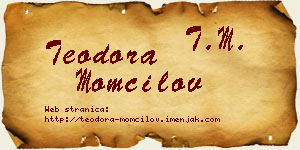 Teodora Momčilov vizit kartica